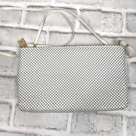 Whiting and Davis Crossbody Bag Metal Mesh Neiman Marcus - Picture 5 of 8
